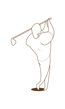 Golf Player  Illustration