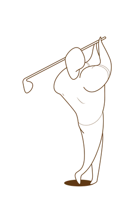 Golf Player  Illustration