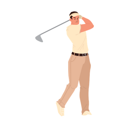 Golf Player  Illustration