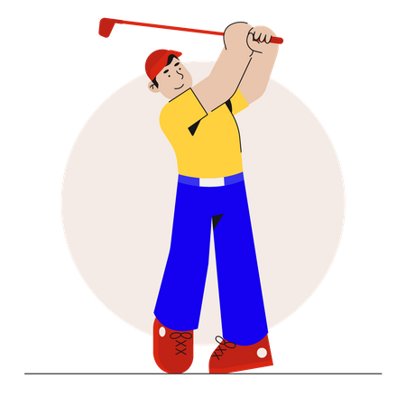 Golf Player  Illustration