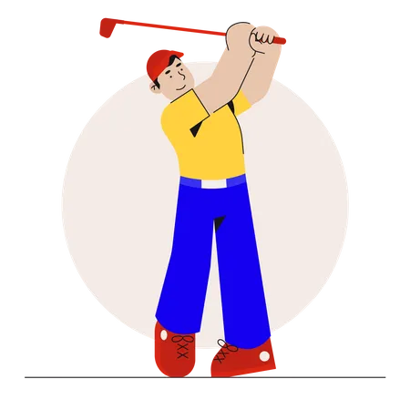 Golf Player  Illustration