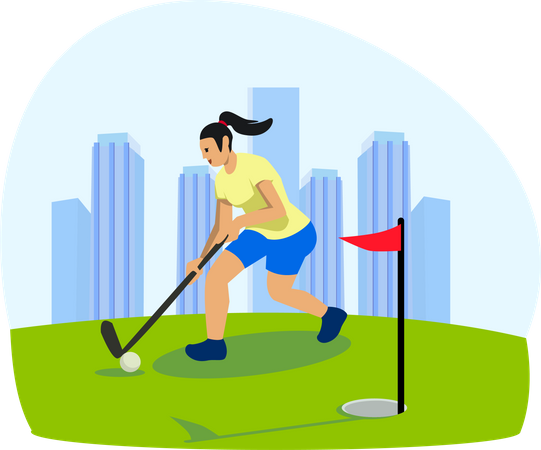 Golf Player  Illustration