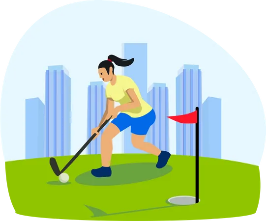 Golf Player  Illustration