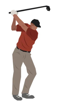 Golf player playing golf  Illustration