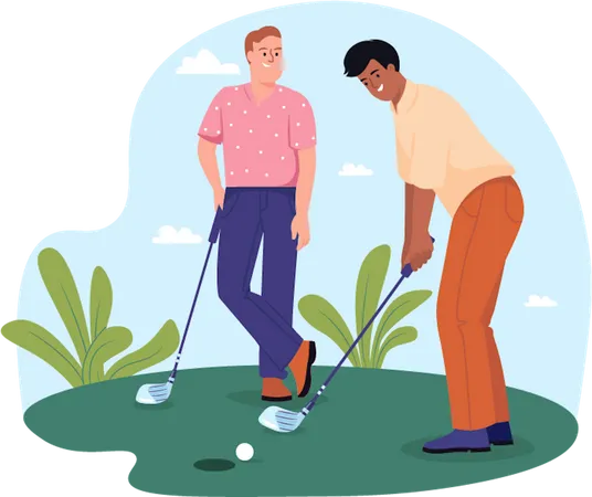 Golf Training  Illustration