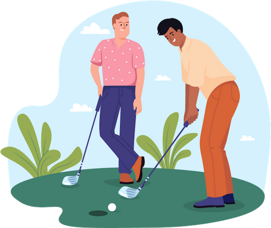 Golf Training  Illustration