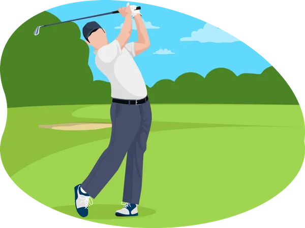 Golfista masculino  Ilustración