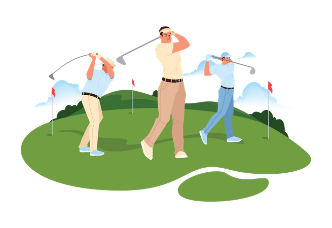 Golfista profesional  Ilustración