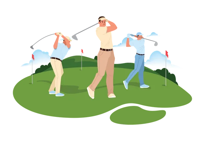 Golfista profesional  Ilustración