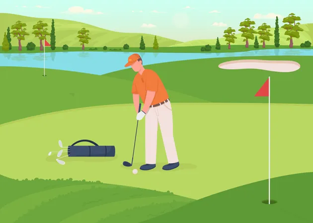 Golfspiel  Illustration