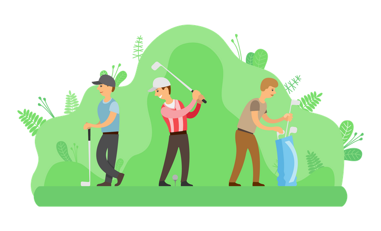 Golfspiel  Illustration