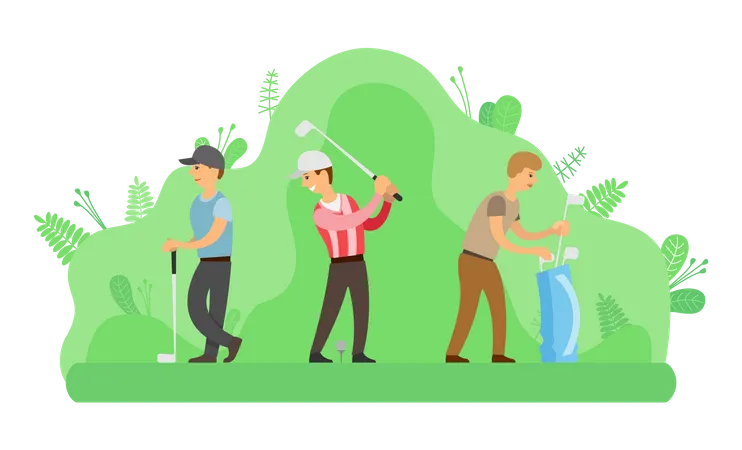 Golfspiel  Illustration