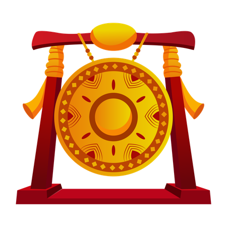Gong chinois  Illustration