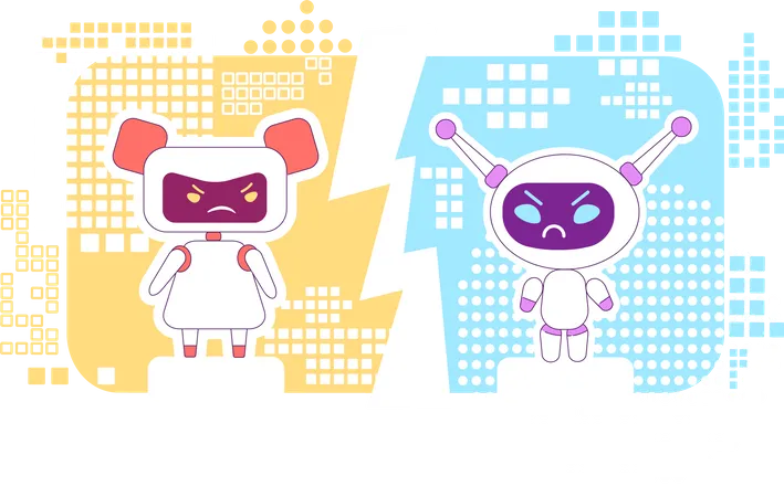 Good and bad bots  Illustration