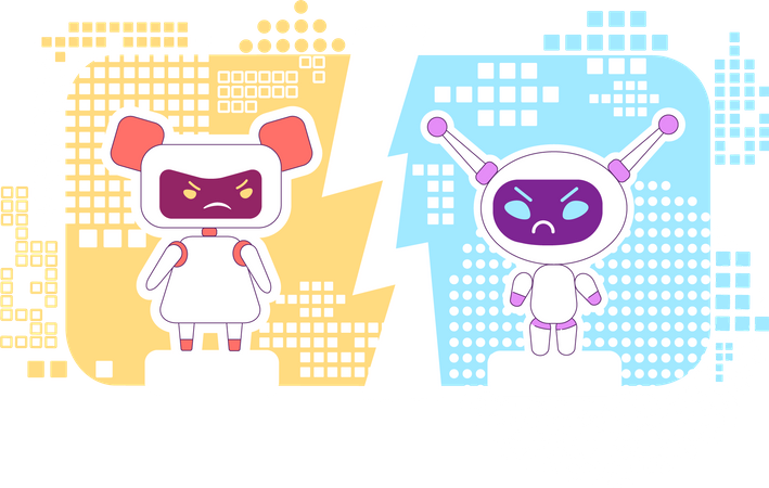 Good and bad bots  Illustration