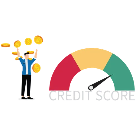 Good credit score for credit card spending  Illustration