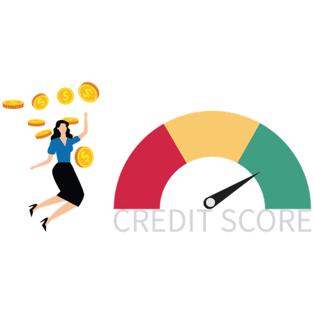 Good credit score for credit card spending  Illustration