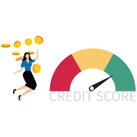 Good credit score for credit card spending  Illustration