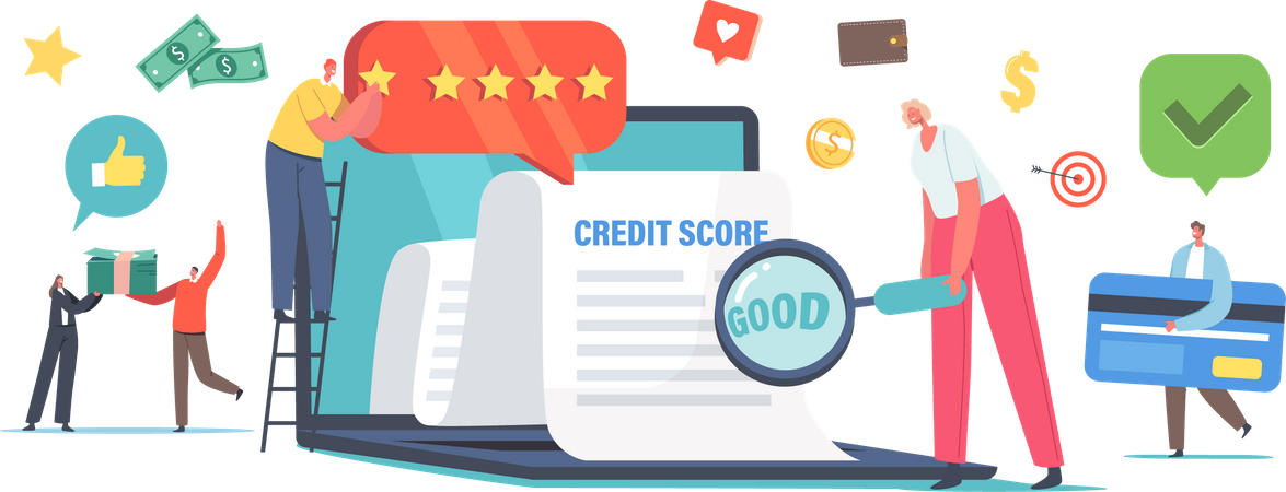 Good Credit Score Loan Approval  Illustration