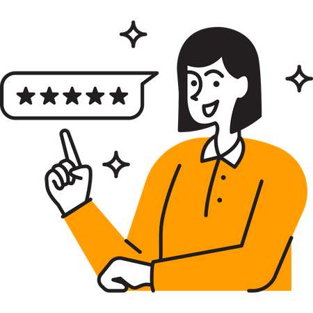 Good customer review  Illustration
