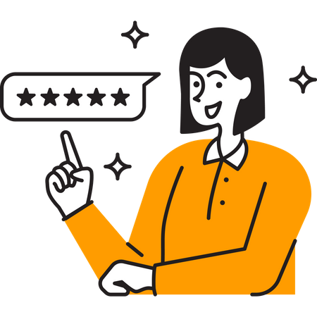 Good customer review  Illustration