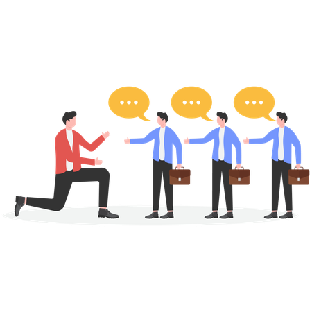 Good listener boss  Illustration