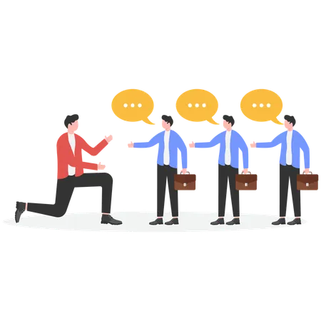Good listener boss  Illustration