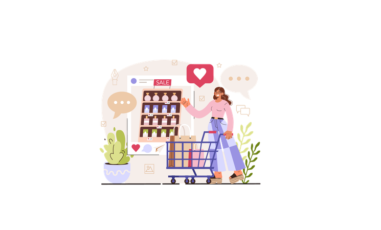 Goods and services selling  Illustration