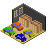 goods warehouse illustration
