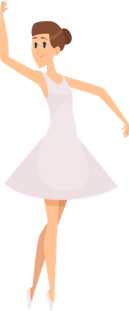 Gorgeous girl doing ballet dance  Illustration