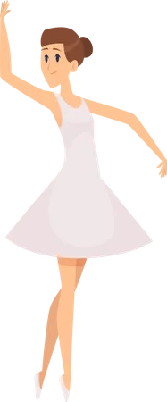 Gorgeous girl doing ballet dance  Illustration