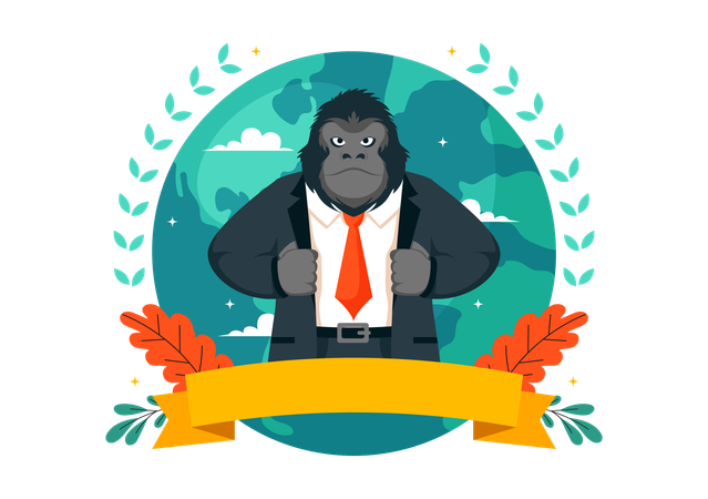 Tag des Gorillakostüms  Illustration