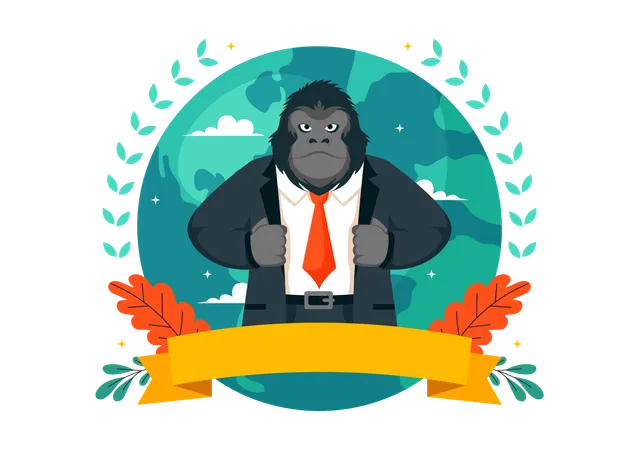 Tag des Gorillakostüms  Illustration