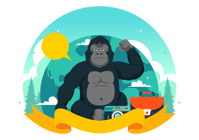 Tag des Gorillakostüms  Illustration