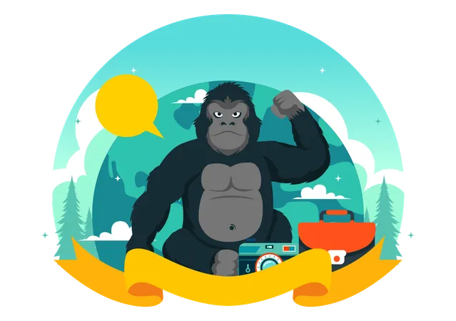 Tag des Gorillakostüms  Illustration