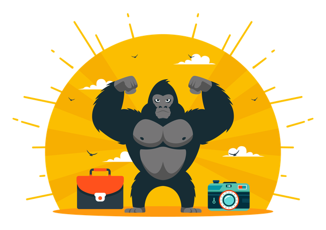 Gorilla suit day  Illustration