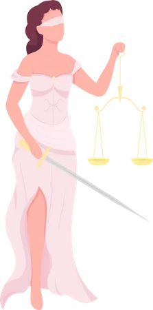 Göttin der Gerechtigkeit  Illustration