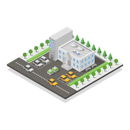 Government Building  Illustration