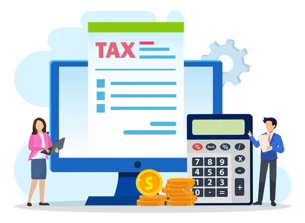 Government Tax Portal  일러스트레이션