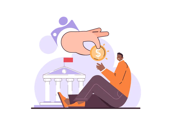 Take Advantage Of State Support Measures Governmental Business Insurance In Conditions Of Economic Stagnation Economic Activity Decline Business Saving Actions Flat Vector Illustration Illustration