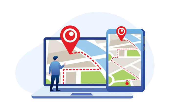 GPS app Illustration