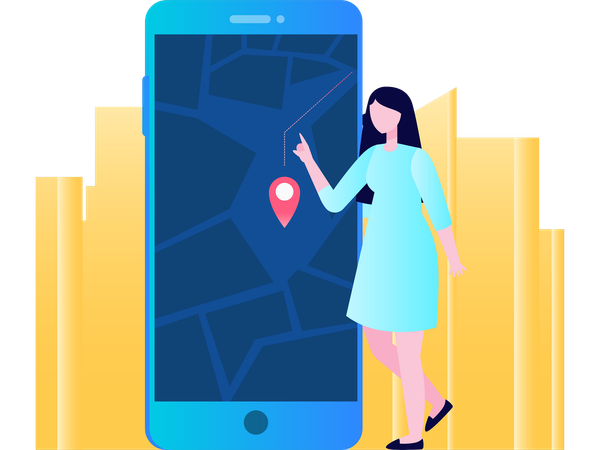 GPS mobile  Illustration