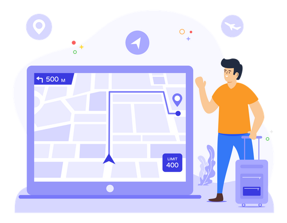 GPS Navigation  Illustration