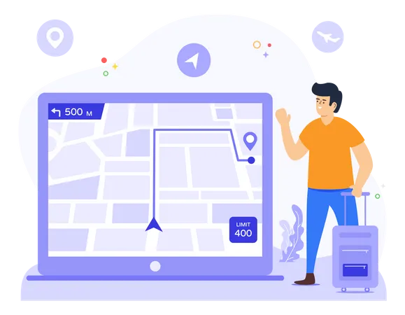 GPS Navigation  Illustration