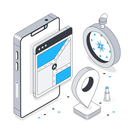 Gps Navigation  Illustration