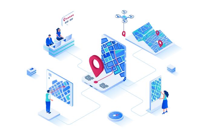 GPS navigation  Illustration