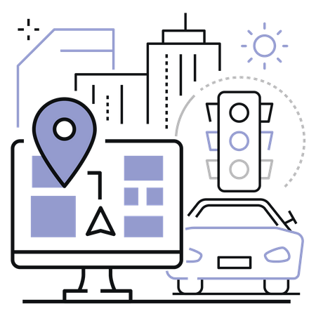 Gps Navigation  Illustration