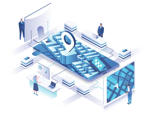 GPS-Technologie  Illustration