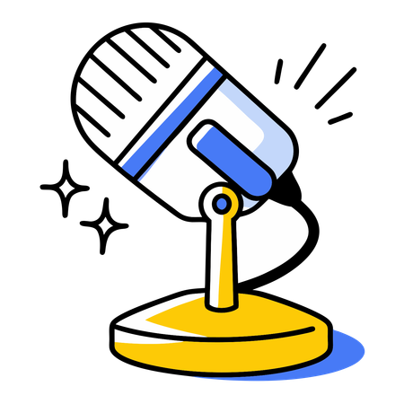 Grabación de podcasts  Ilustración