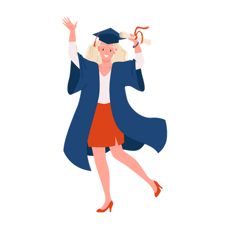 Graduate girl  Illustration